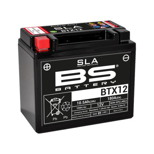 Batteries BS SLA BTX12 - SUZUKI - KYMCO - TRITON -