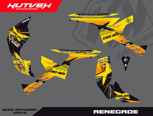 Kit déco Kutvek Full Quad Diffusion Yellow/Orange - RENEGADE G2 -